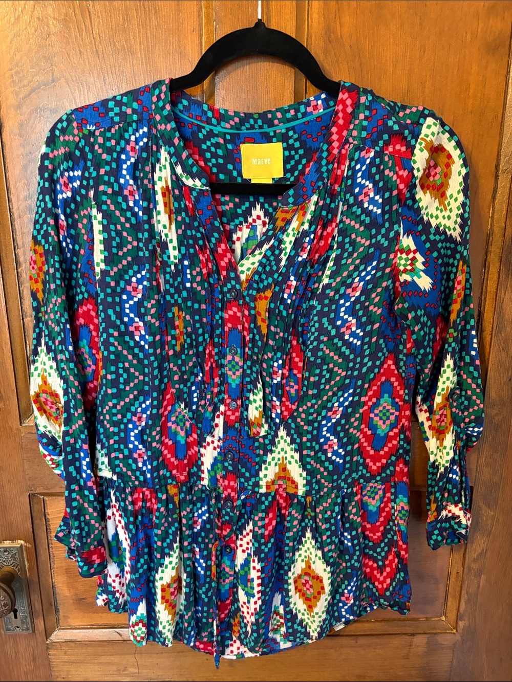 Maeve Topoxte Drop Waist Blouse from Anthropology